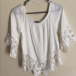 White crochet blouse